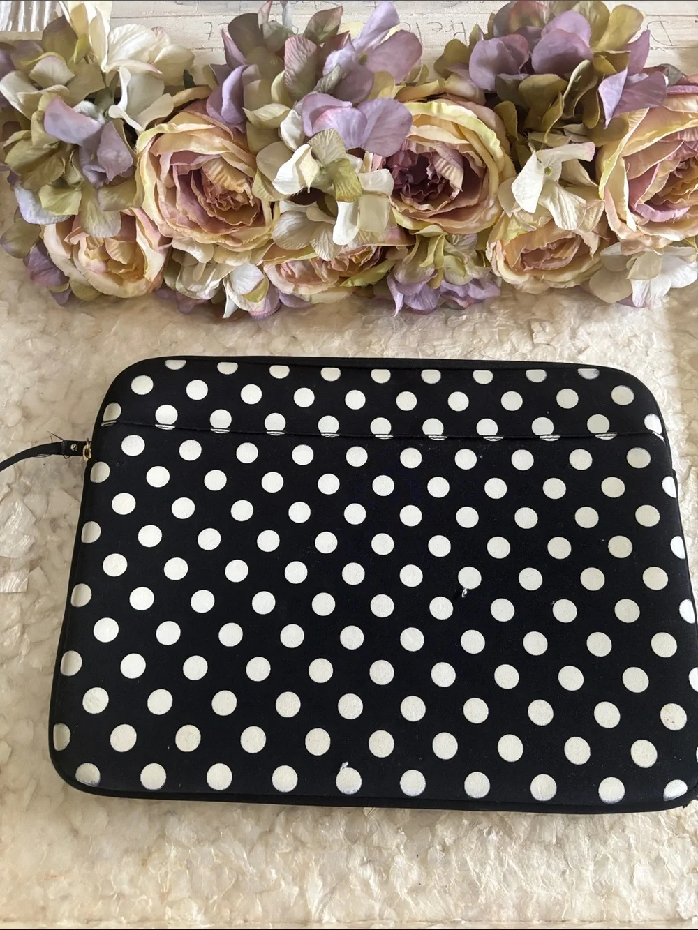 kate spade Black and White Polka Dot Laptop Sleeve